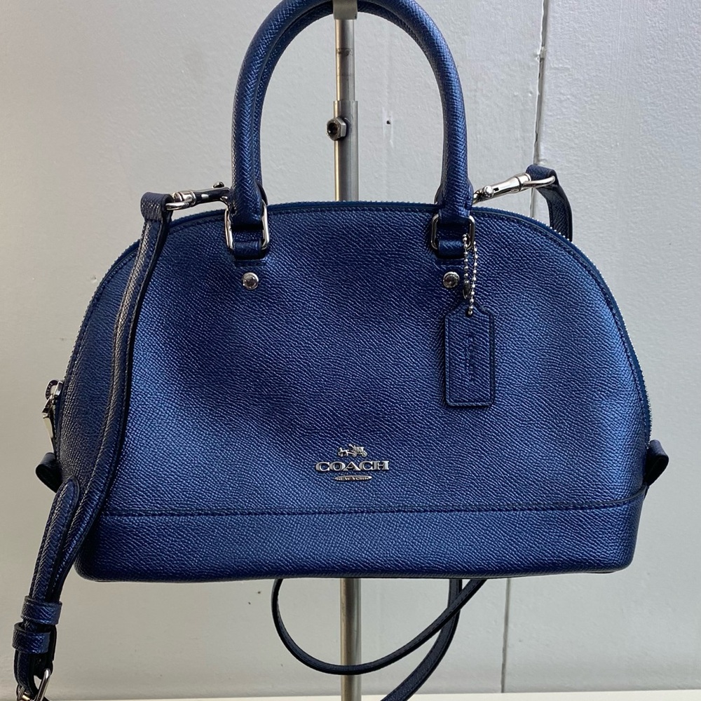 Coach Siera Mini Metallic Crossbody Satchel Bag